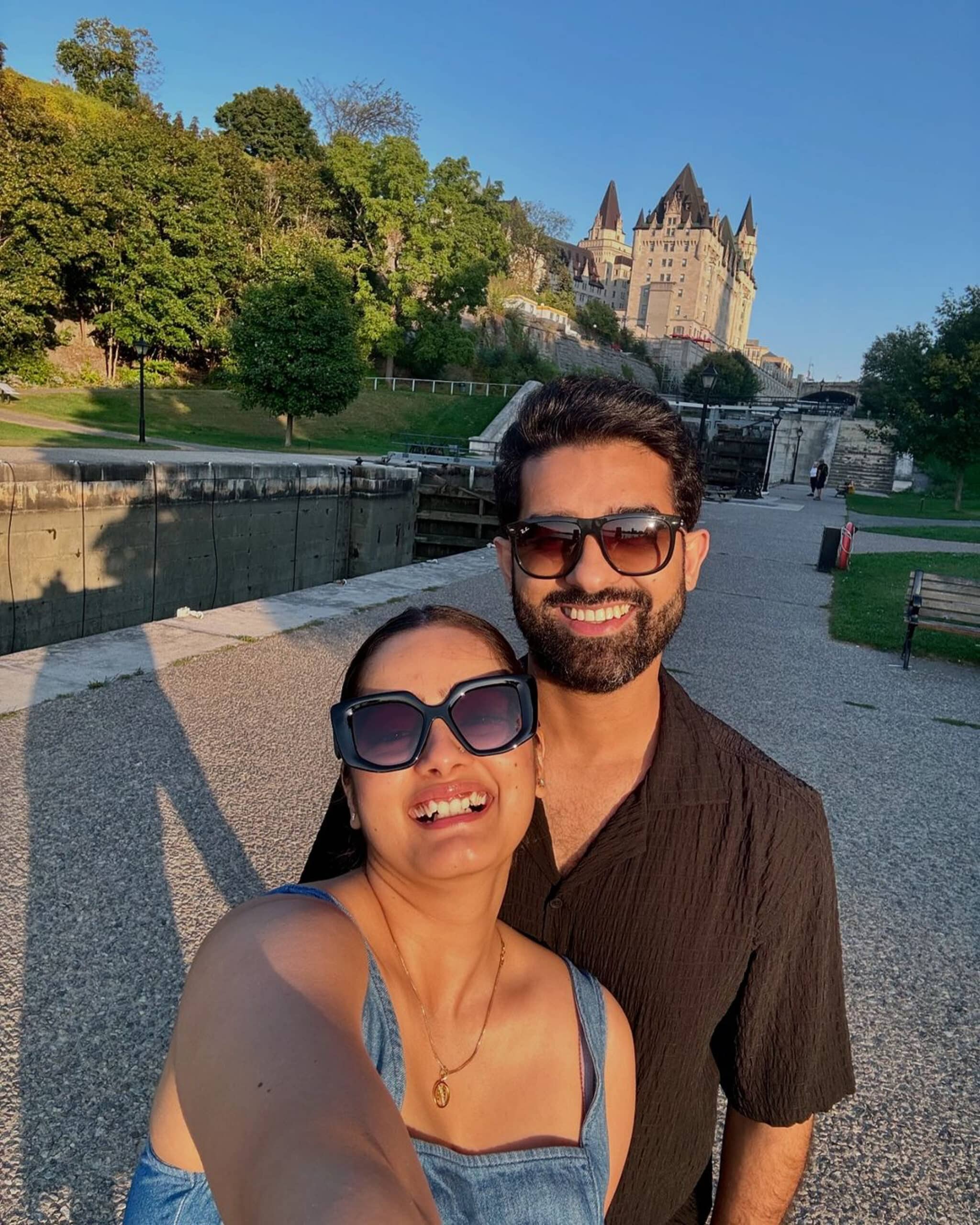 Nehal and Nikhil enjoying the summer weather in Canada